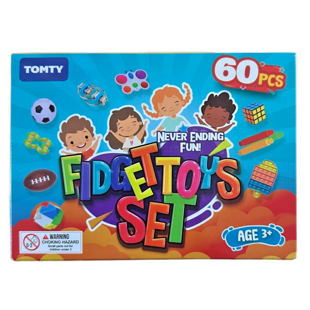 60 PCS Fidget Toys Set, Sensory Toys Pack for Stress Relief and Anti-Anxiety